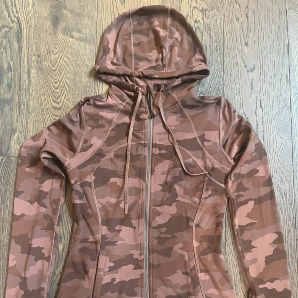lululemon athletica Scuba Full Zip Hoodie – Brown Camo (VGUC), size 8